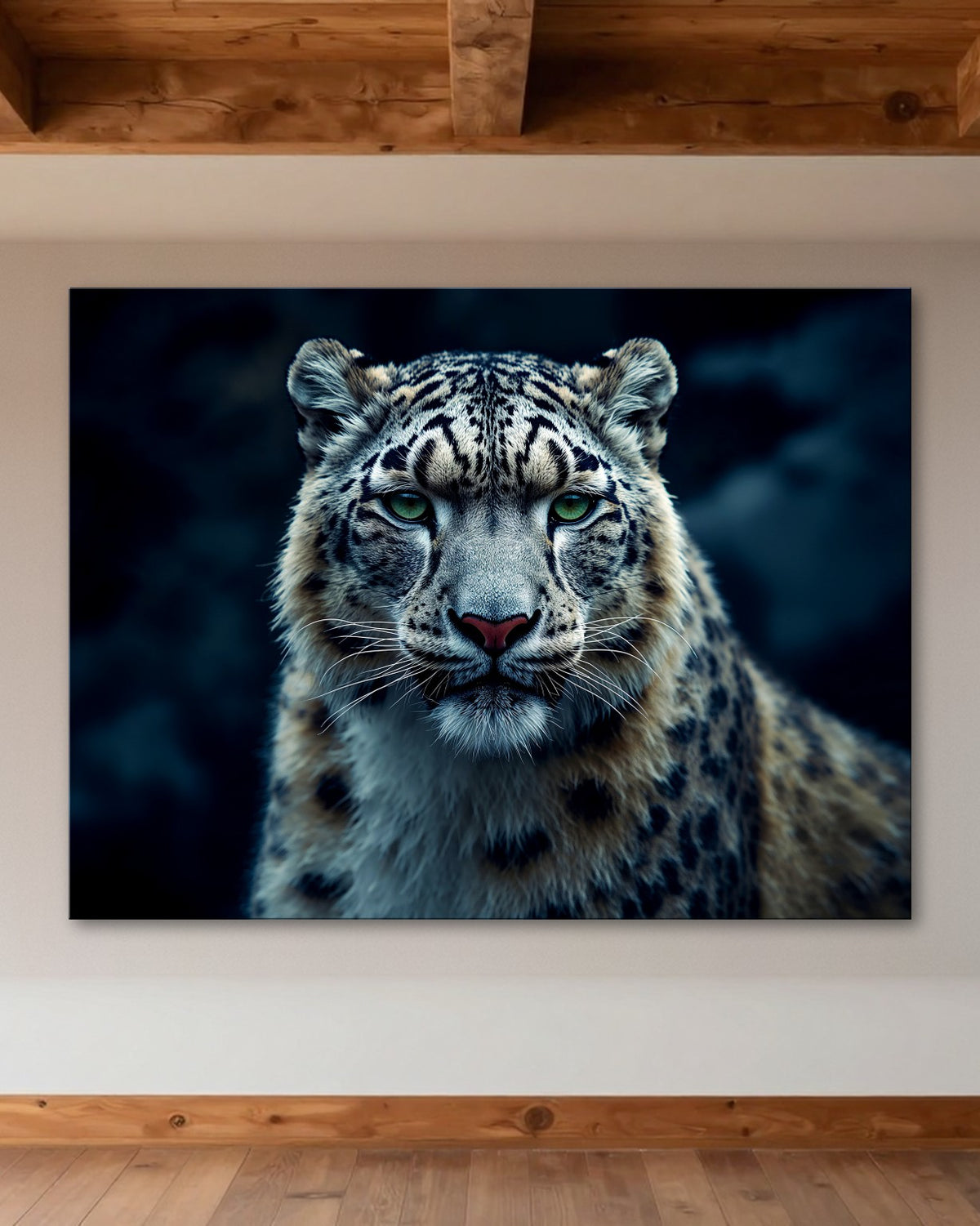 Snow Leopard Portrait Metal Print