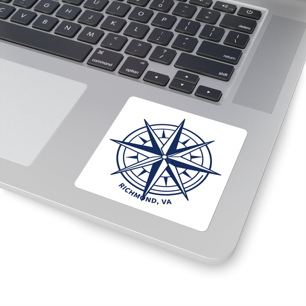 RVA Compass Sticker - James River Line Art Richmond VA Decal