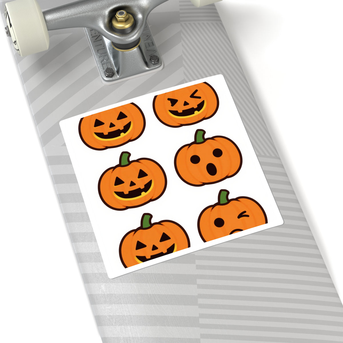 Glow-in-Dark Pumpkin Mini Sticker Sheet, Boo Basket Filler 3x4in