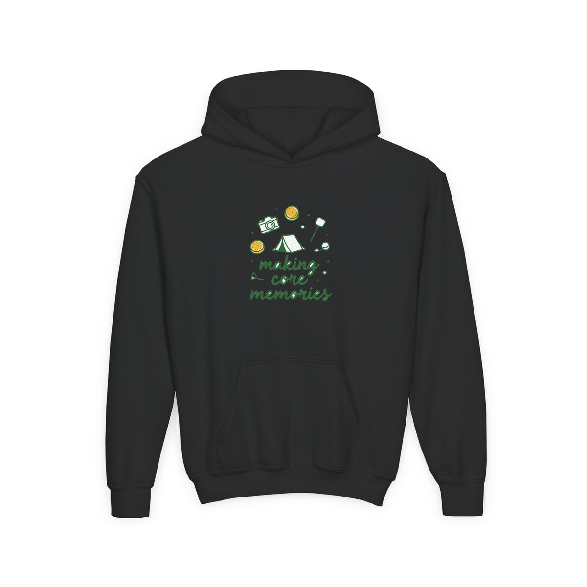 Making Core Memories Kids Hoodie - Camping Doodle Graphic