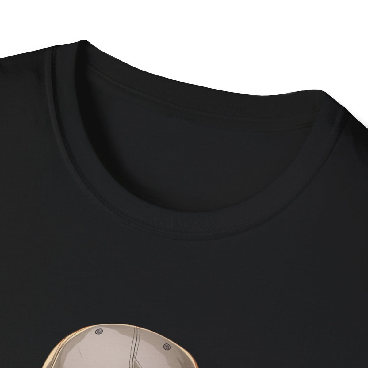Hip Hop Artist Cartoon Portrait Graphic Tee, Black Streetwear Shirt
