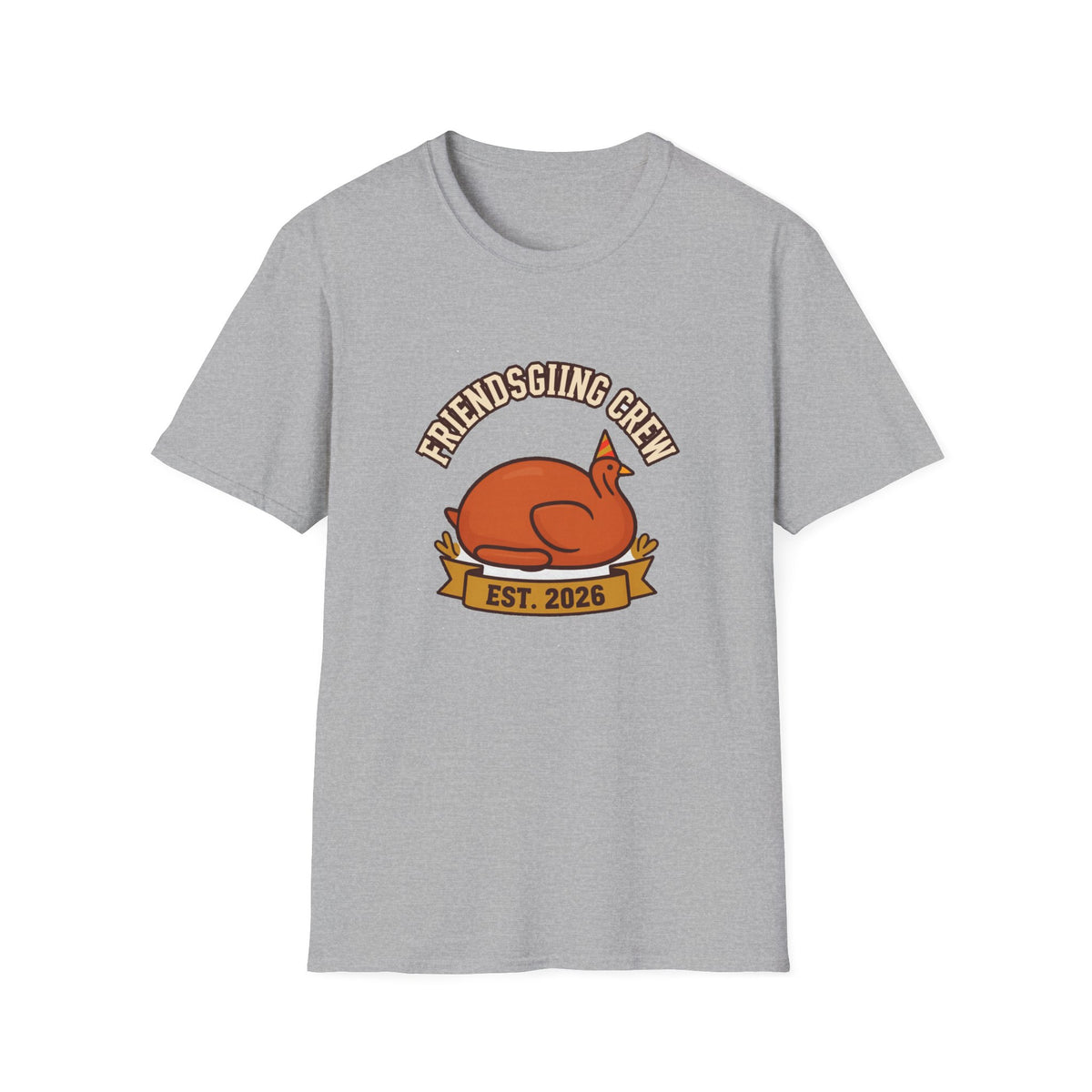 'Friendsgiving Crew' Matching Group Tee, Custom Name & Year