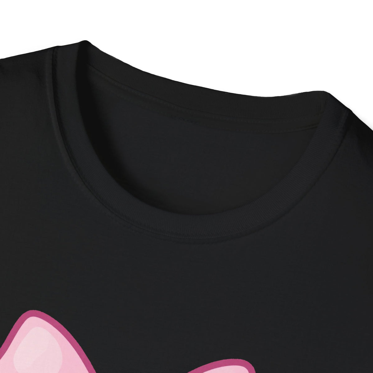 'Bow Down' Coquette Ribbon Bow DTF Tee, Pastel Pink Graphic