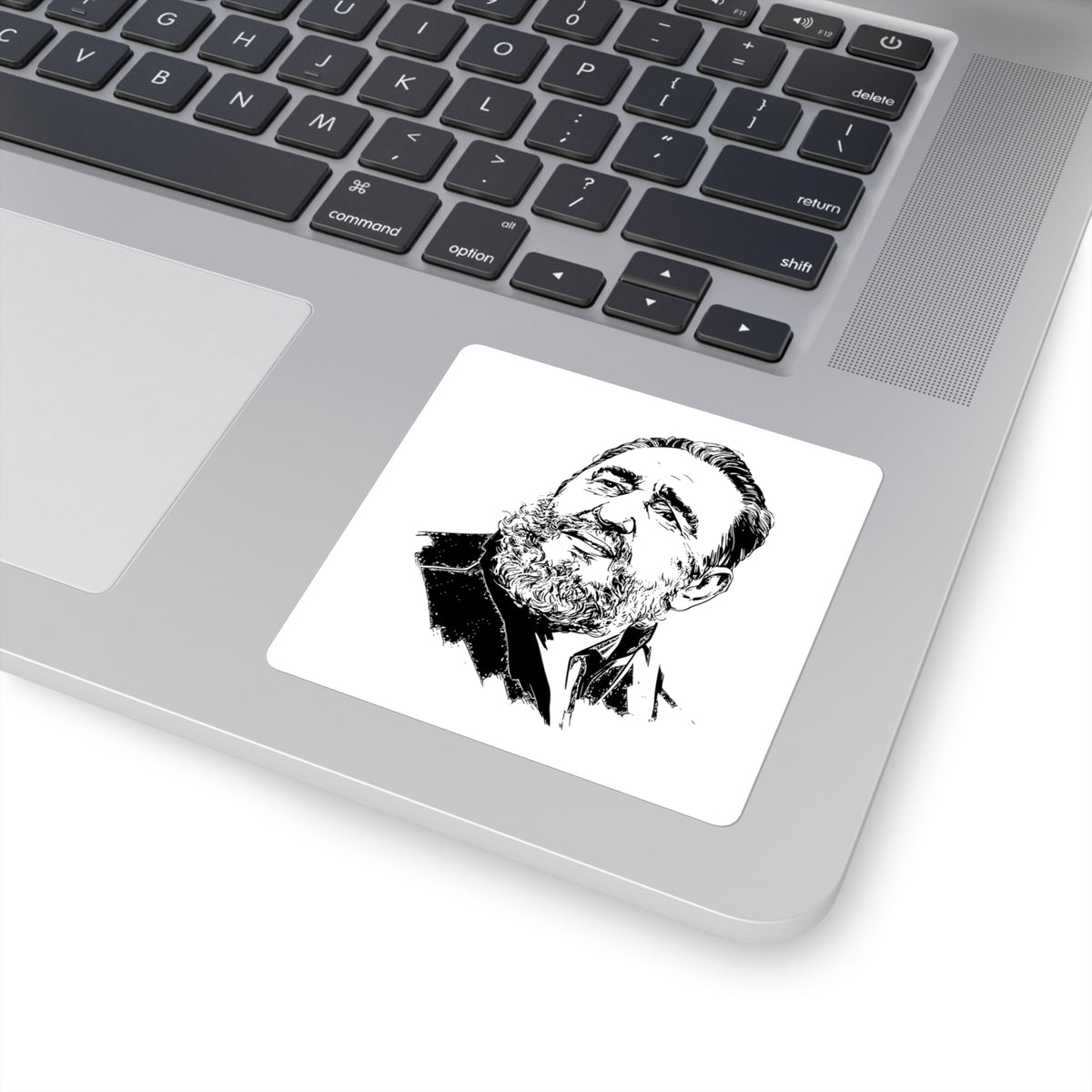 Fidel Castro Sketch Portrait Decal, 4-5in Vinyl Sticker