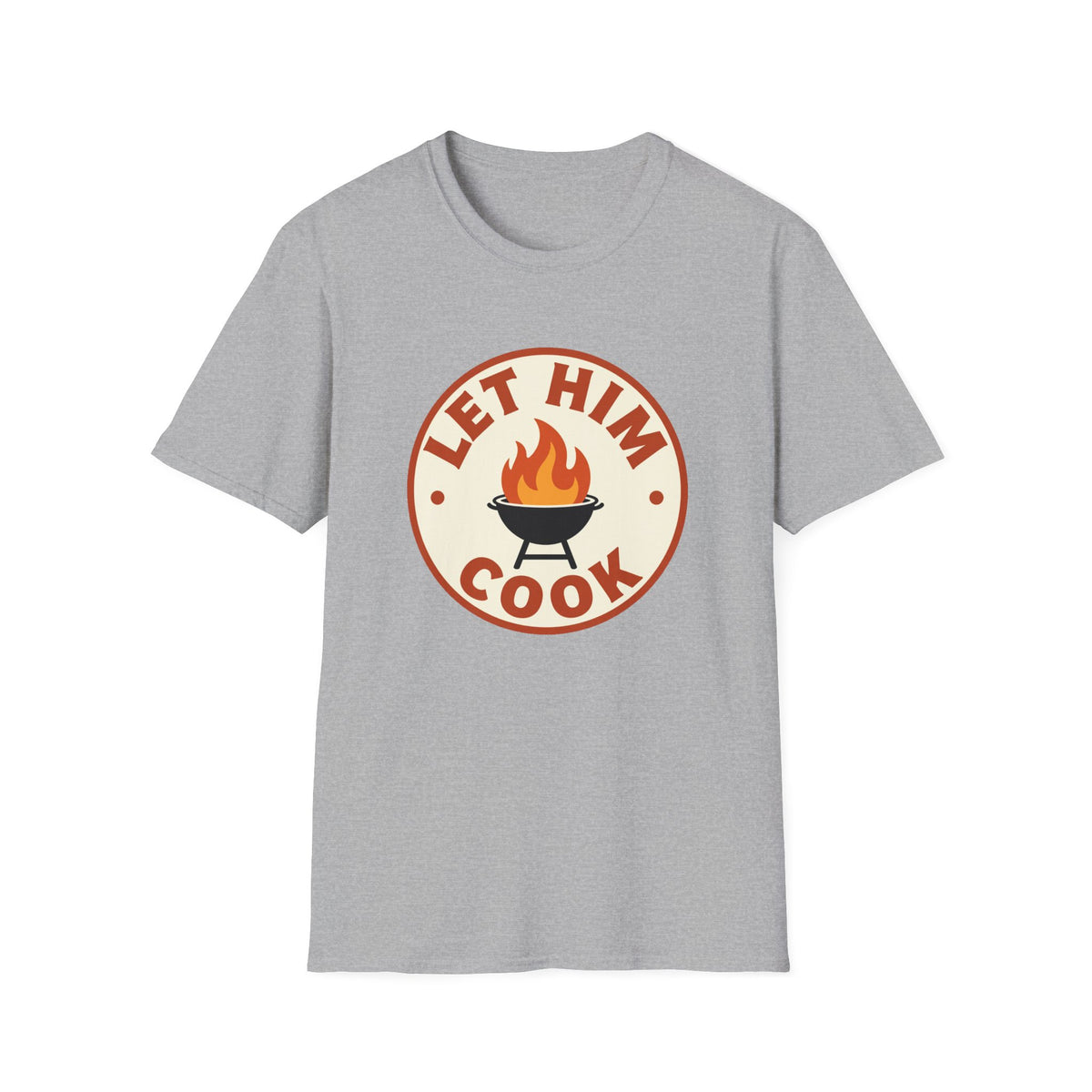 'Let Him Cook' Flame Grill Tee - Funny BBQ Dad Shirt