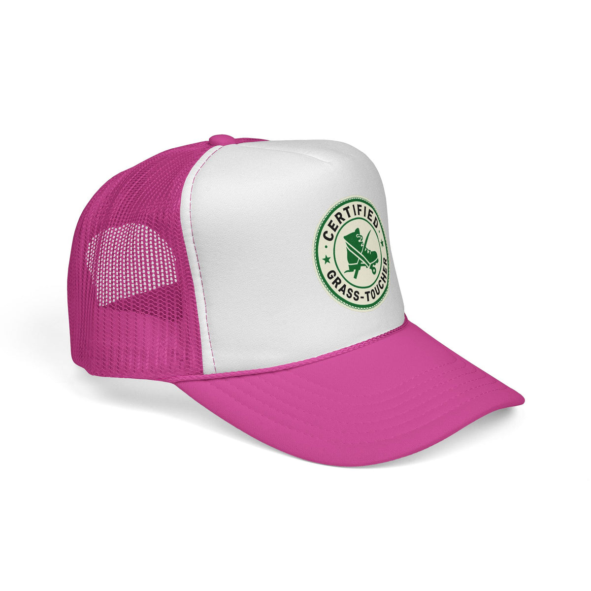 'Certified Grass-Toucher' DTF Patch Trucker Hat - Funny Outdoor Hat
