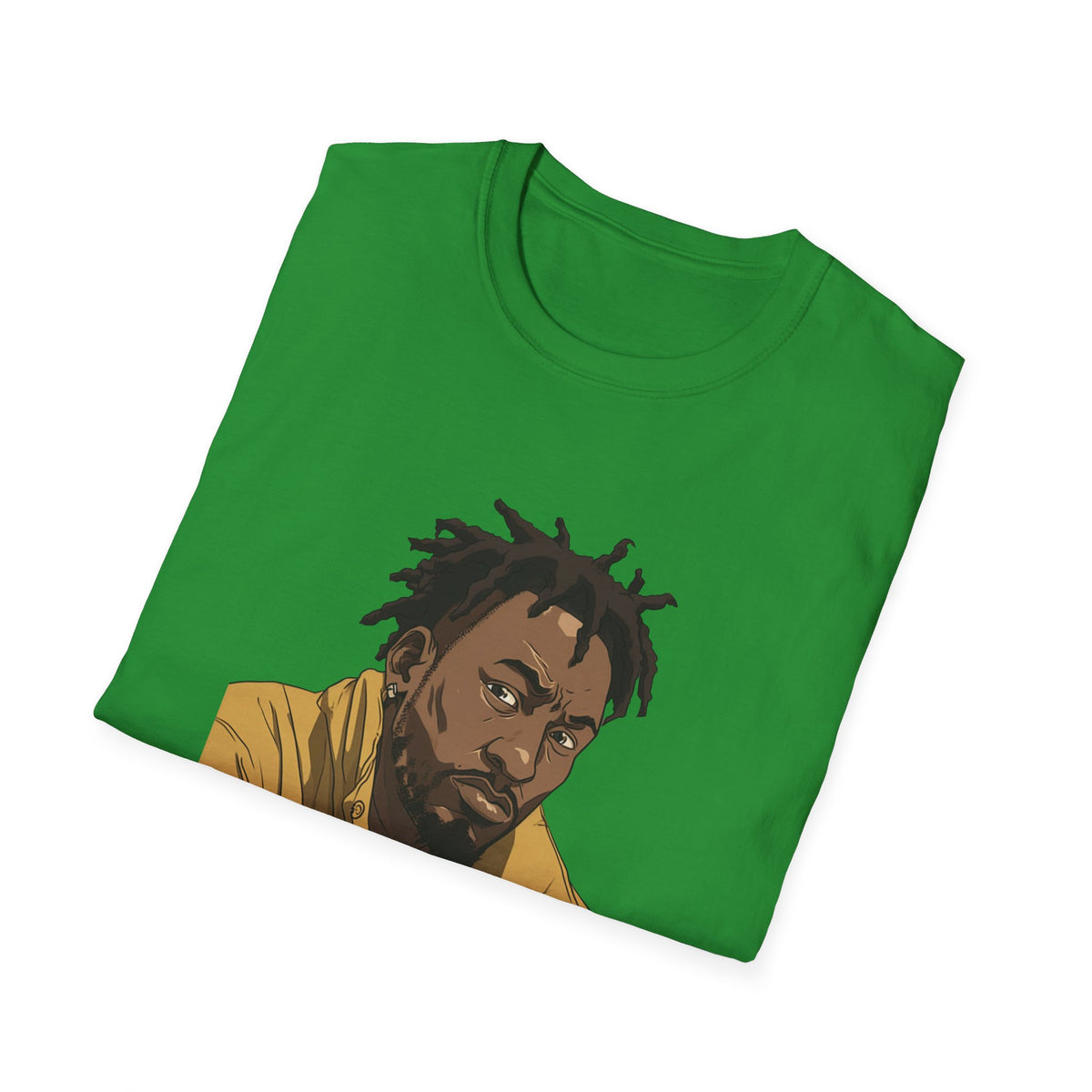 Hip Hop Artist Portrait Graphic Tee, Illustrated Dreadlocks Art