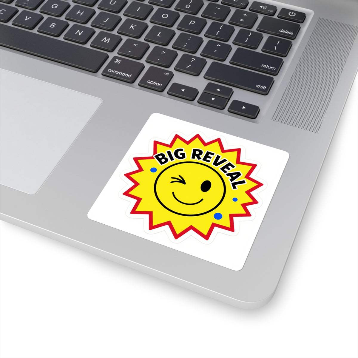 'Big Reveal' Starburst Wink Sticker, 3.5in Kiss-Cut Vinyl