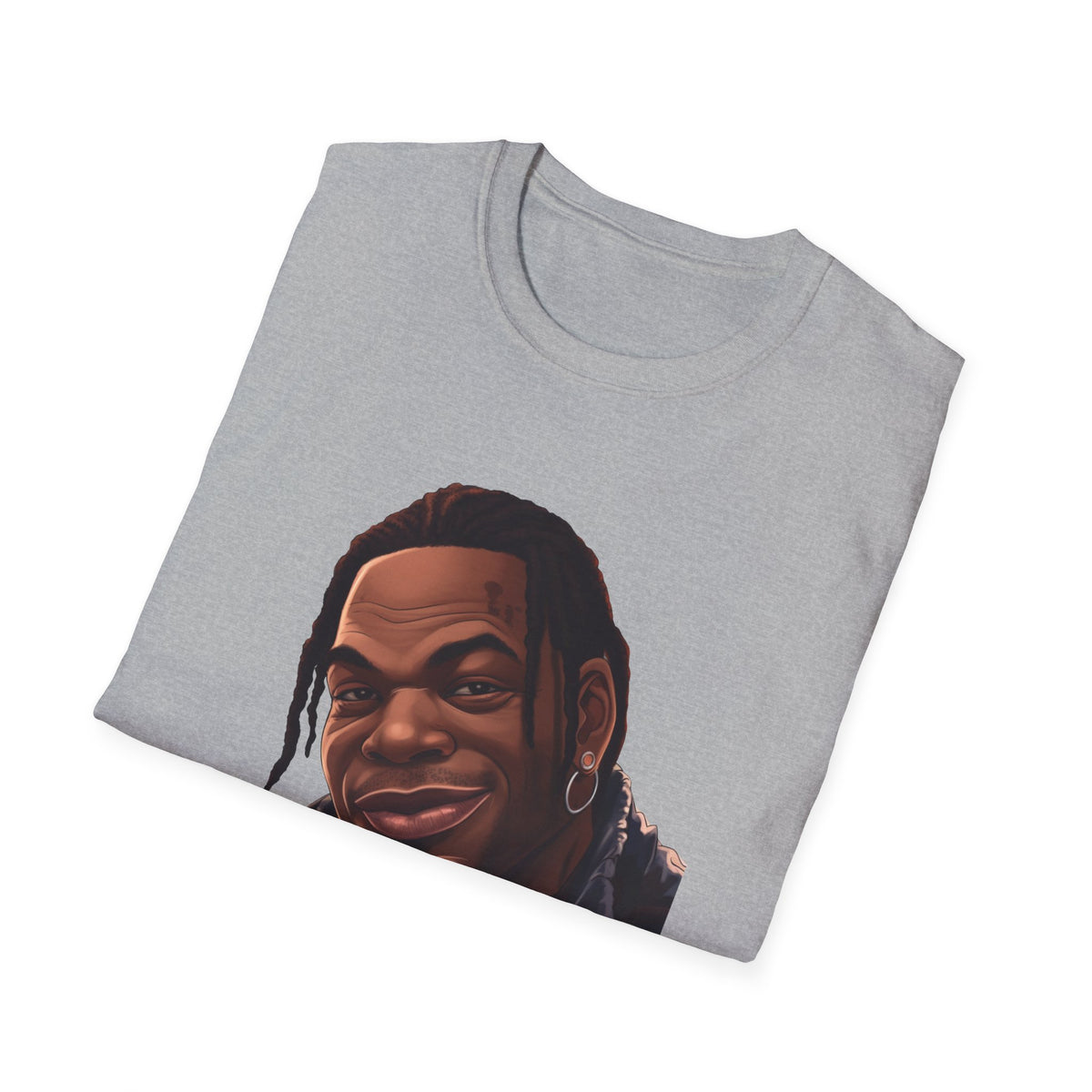 Hip Hop Artist Cartoon Portrait Tee, Braids Streetwear Graphic Shirt