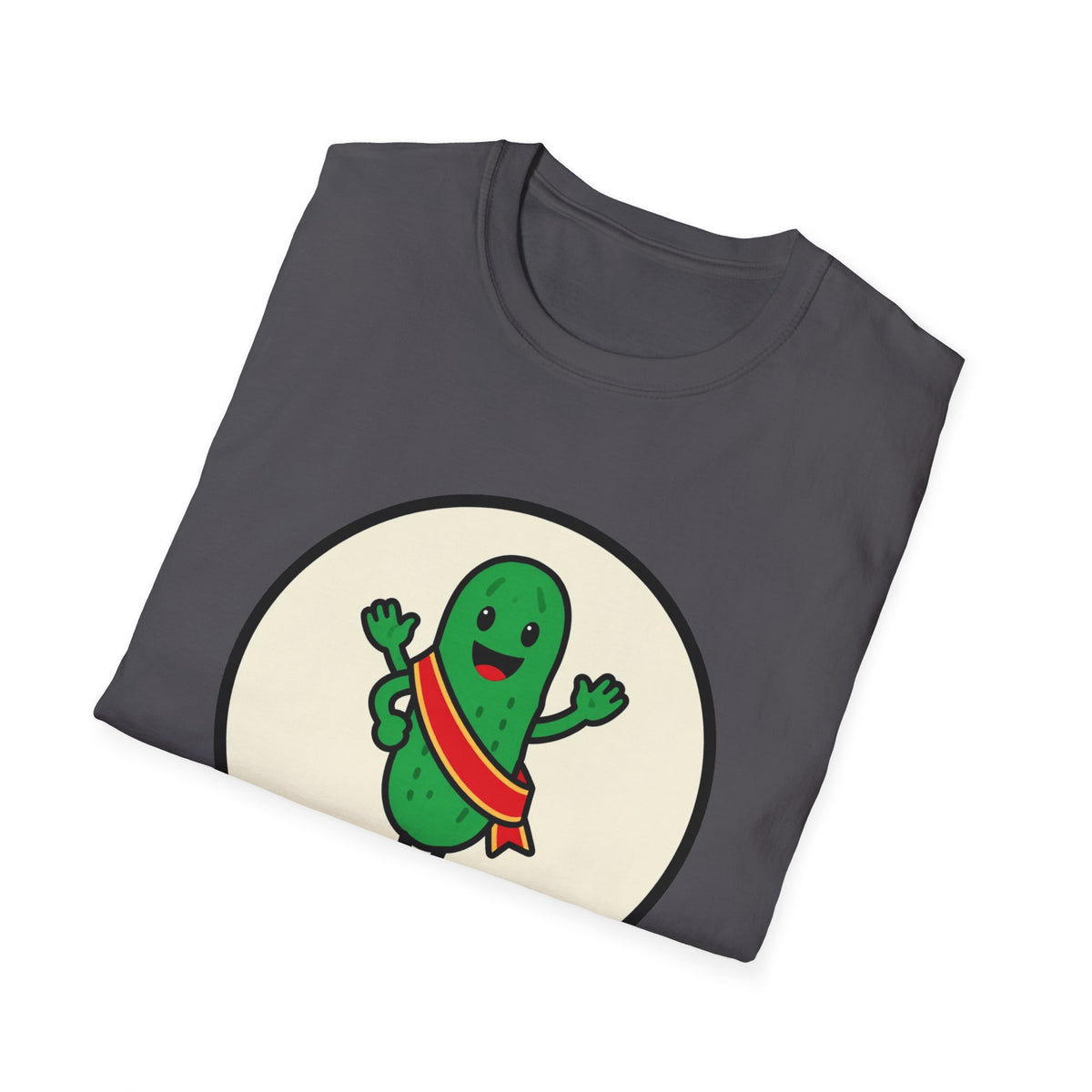 'Pickle Parade RVA' Green Pickle Mascot Tee, Unisex Softstyle
