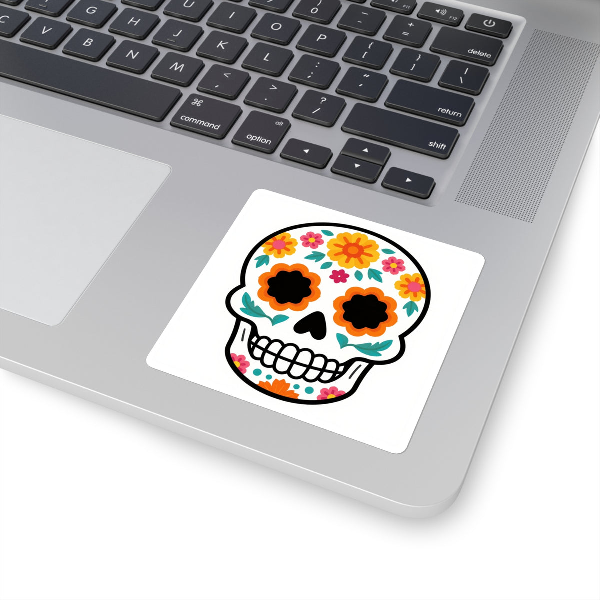'La Calavera Bloom' Sugar Skull Die-Cut Sticker, 4in Vinyl