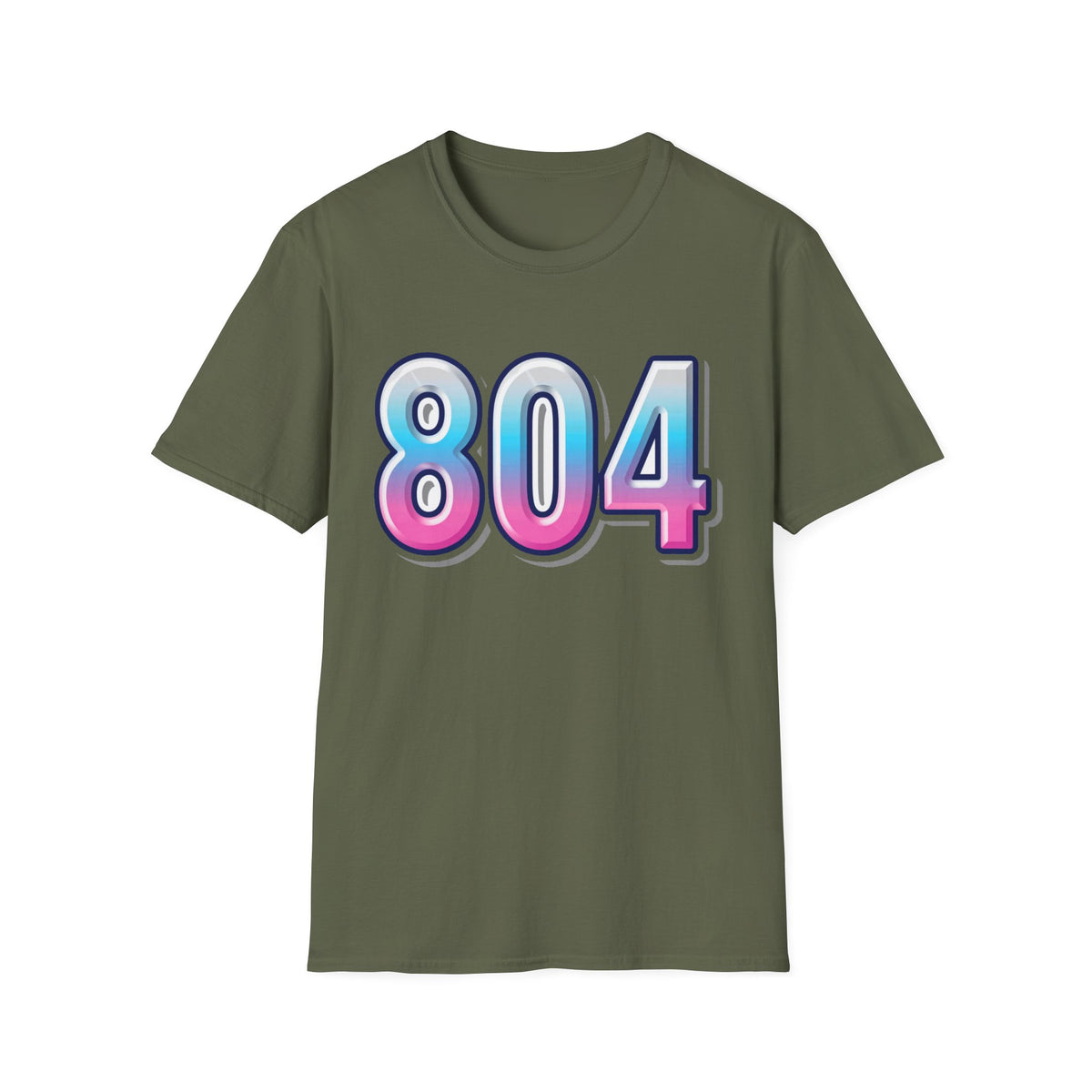 '804 Chrome Drip' Y2K Bubble Letter Tee, Richmond Area Code Tee