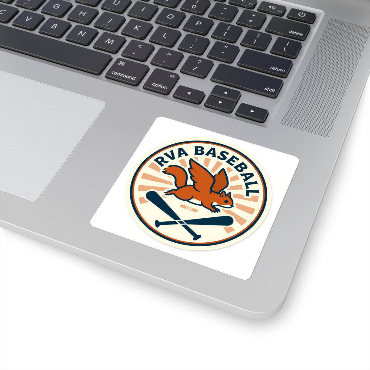 Flying Squirrel RVA Baseball Sticker, 3in Kiss-Cut Vinyl Decal