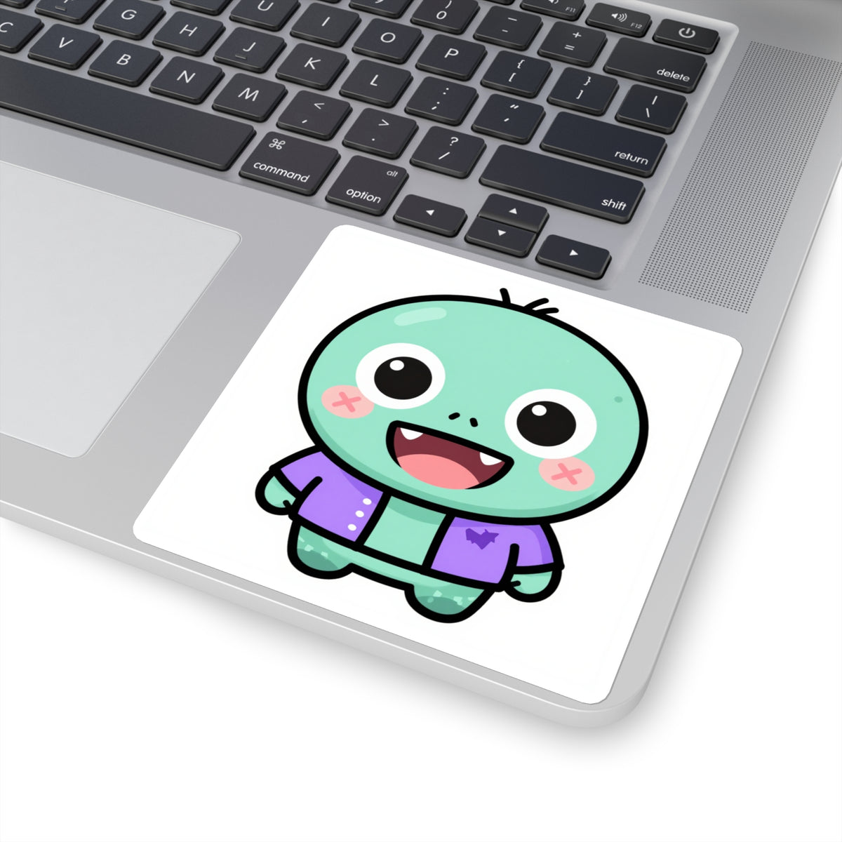 Friendly Cartoon Zombie Sticker, 3in Kiss-Cut Halloween Decal