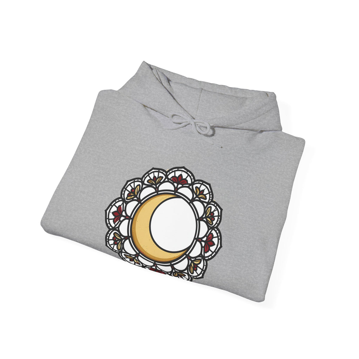 'Moonlit Lace' Gothic Celestial Hoodie, Cozy Unisex Pullover