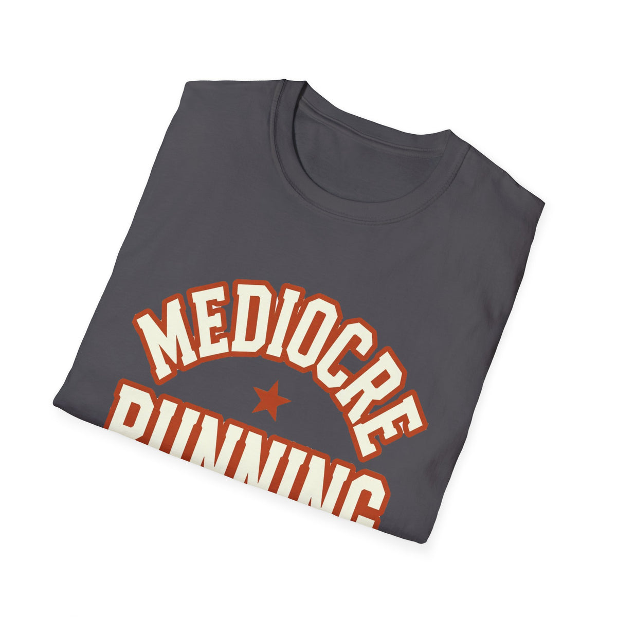 'Mediocre Running Club' Retro Varsity Tee - RVA Runner Humor Shirt