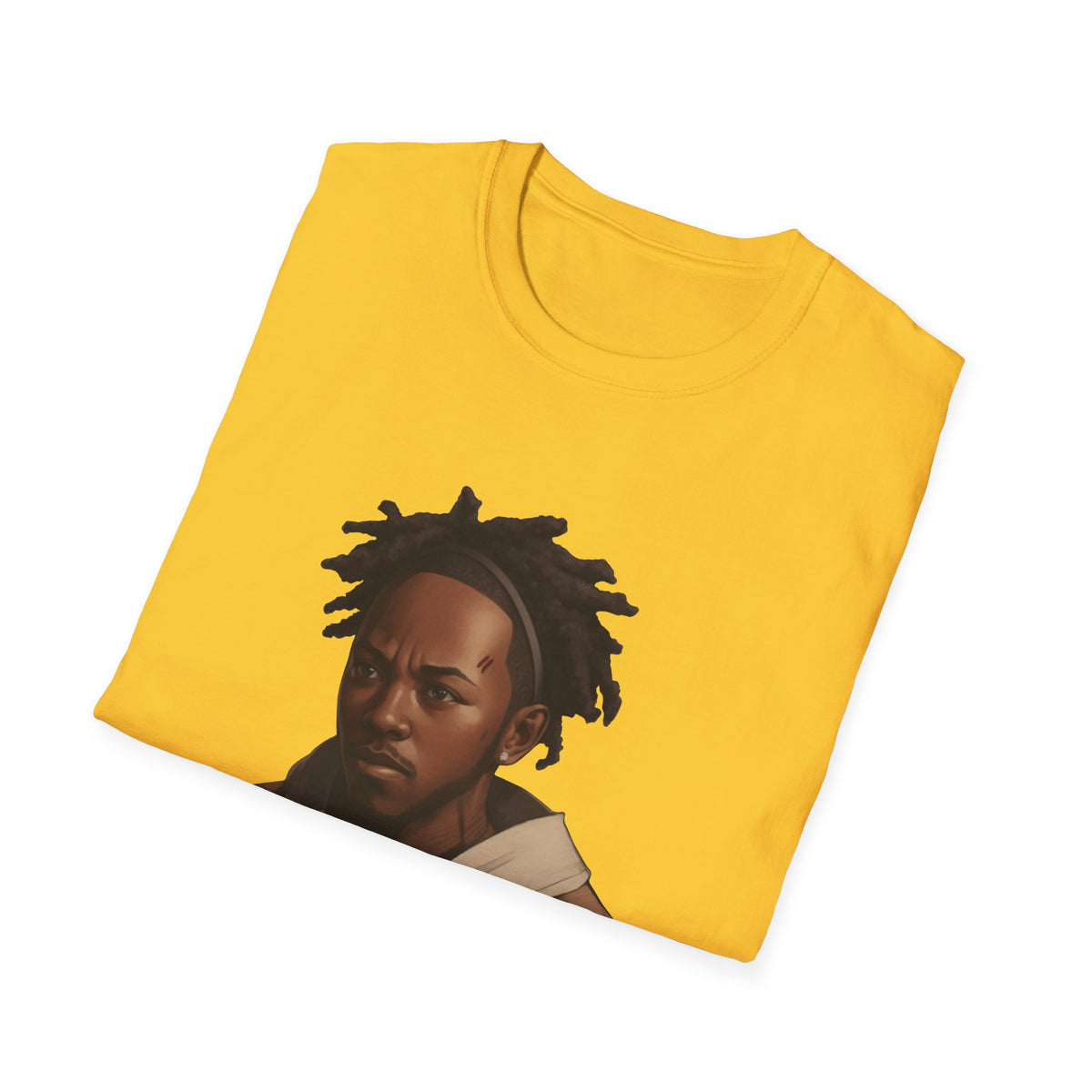 Locs & Hoodie Portrait Tee — Streetwear Hip-Hop Graphic Shirt