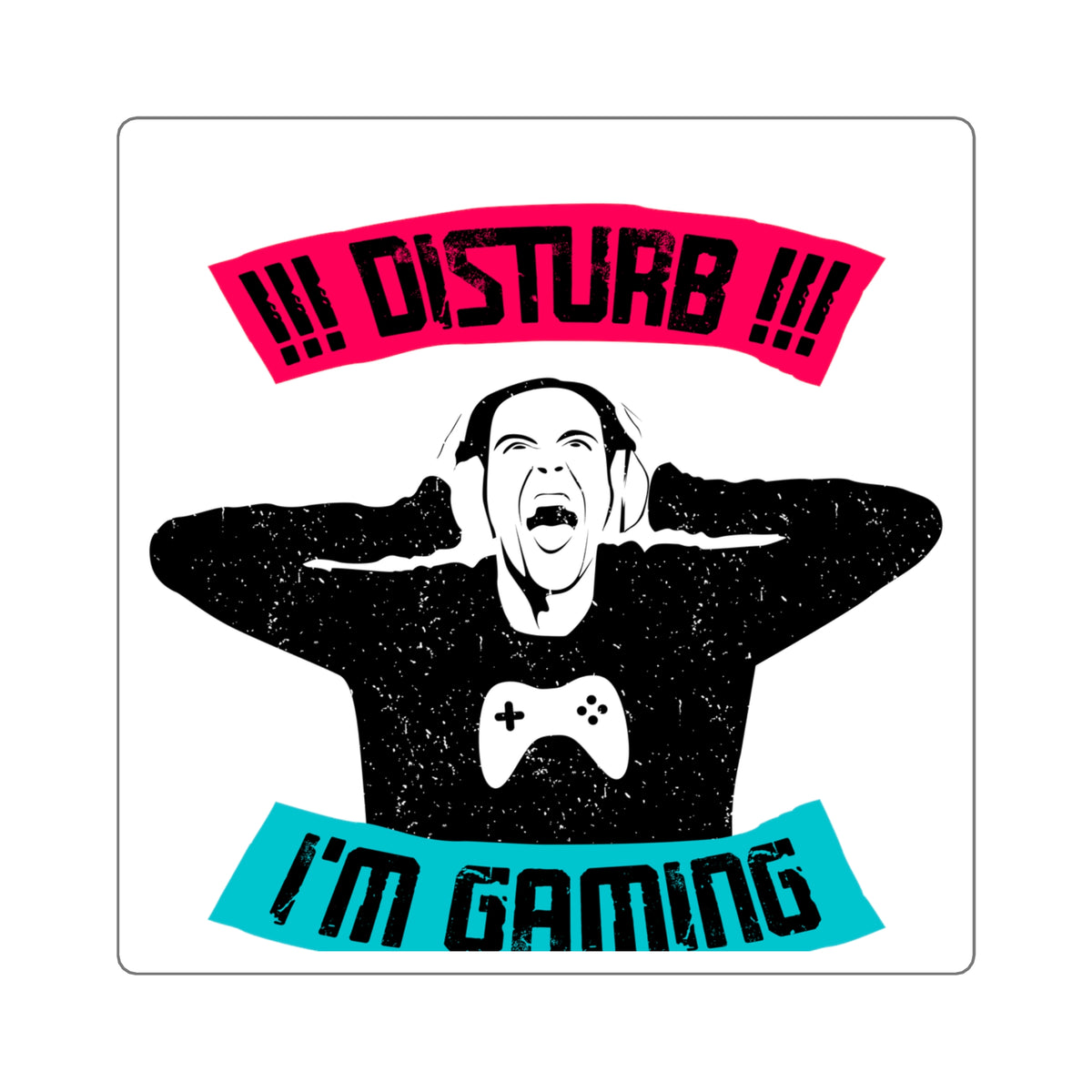 Do Not Disturb I'm Gaming Decal, 3in Vinyl Sticker for Door/Laptop