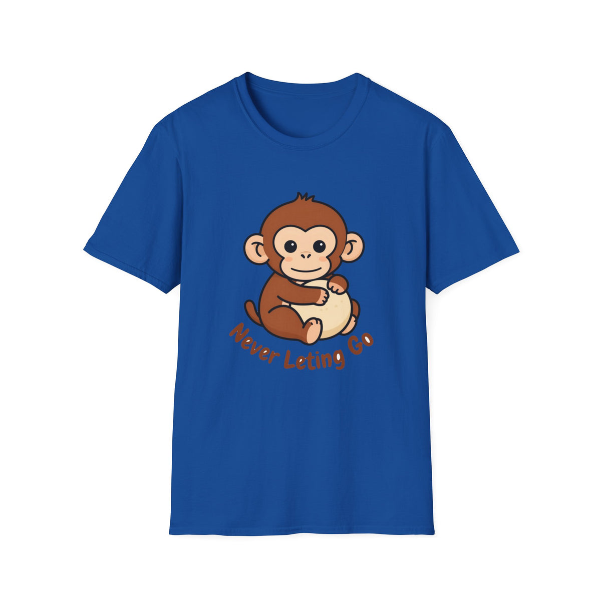 Never Letting Go Monkey & Plush DTF Tee - Unisex Graphic T-Shirt