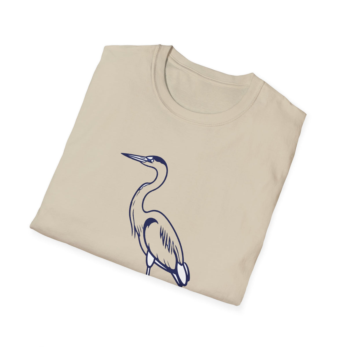 'Slow Drift' Blue Heron Line-Art Tee, James River Style