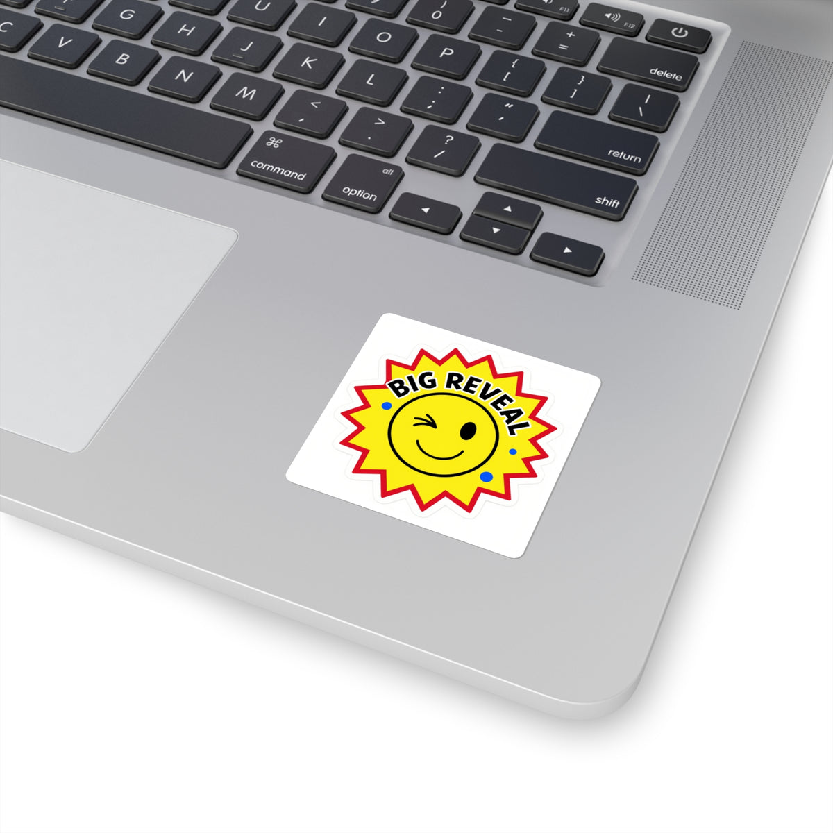 'Big Reveal' Starburst Wink Sticker, 3.5in Kiss-Cut Vinyl