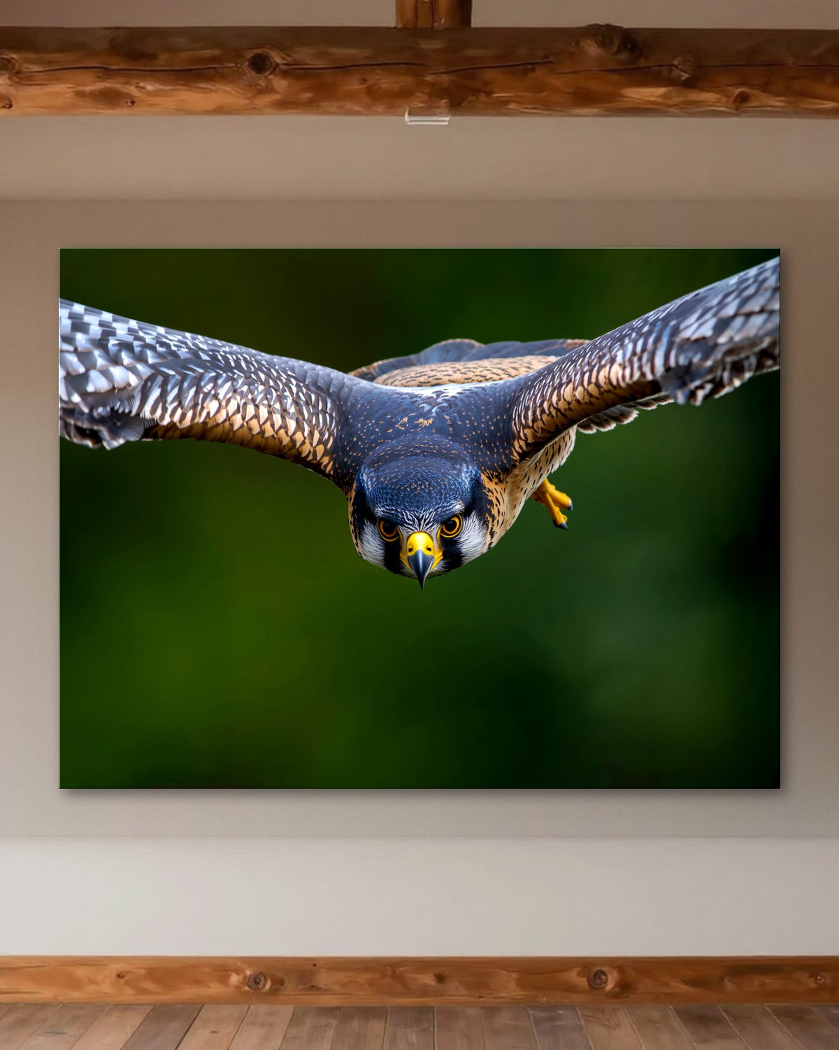 Peregrine Falcon Soaring Metal Print