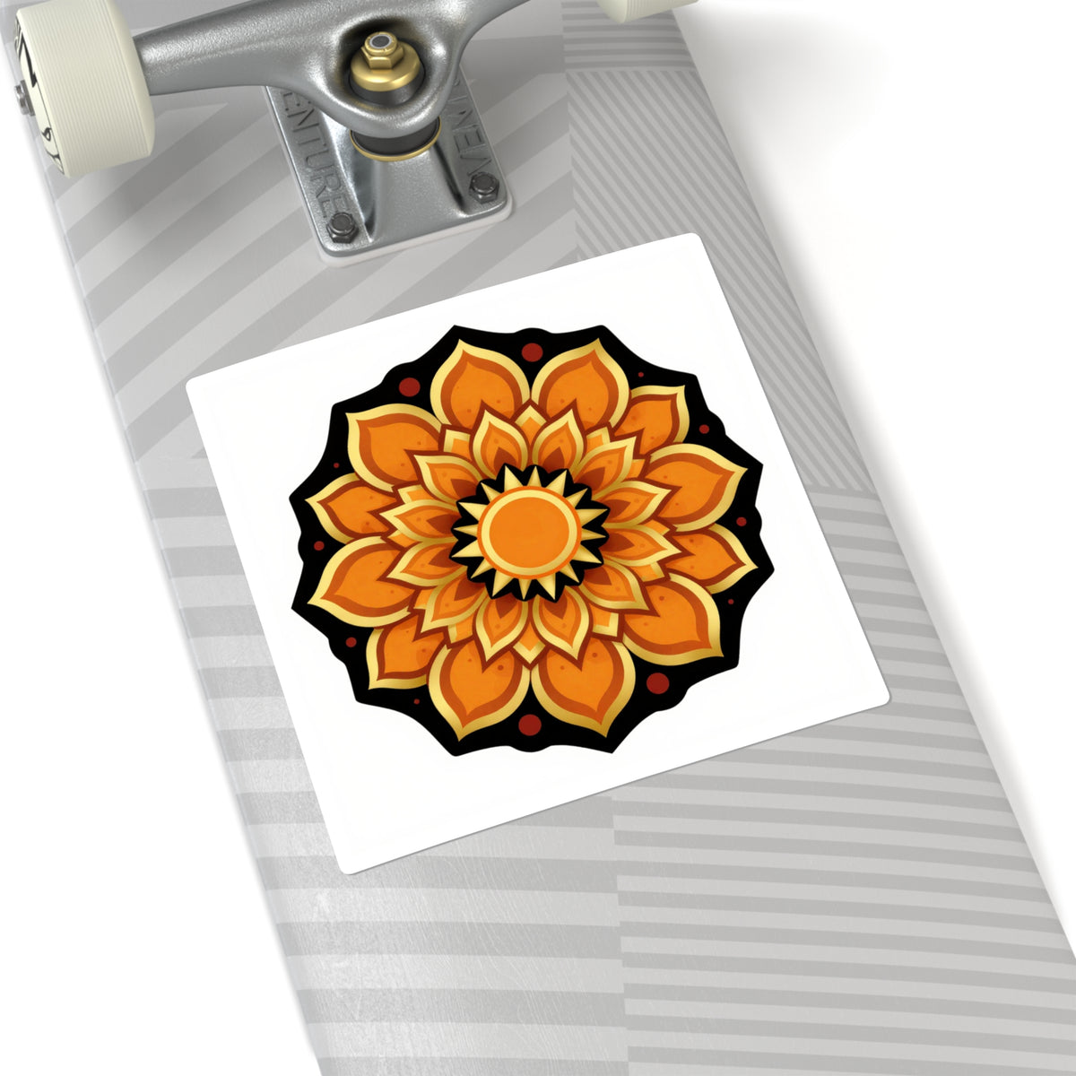 Rangoli Glow Diwali Mandala Sticker - 3in Gold Vinyl Decal