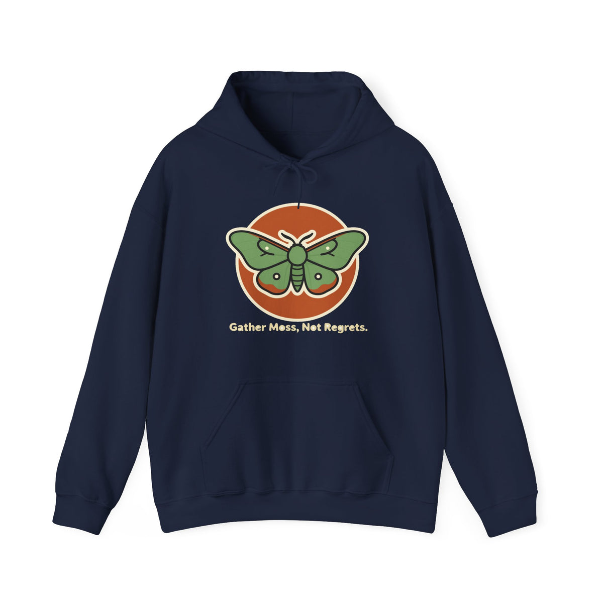 'Luna & Lichen' Moth Hoodie, Goblincore Cozy-Fall Pullover