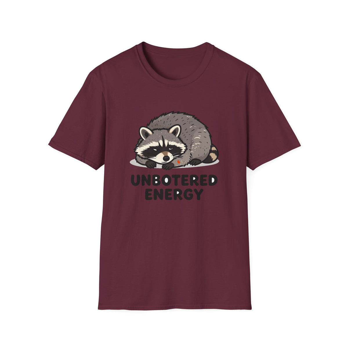 Unbothered Energy Raccoon Tee - Funny Meme Graphic T-Shirt