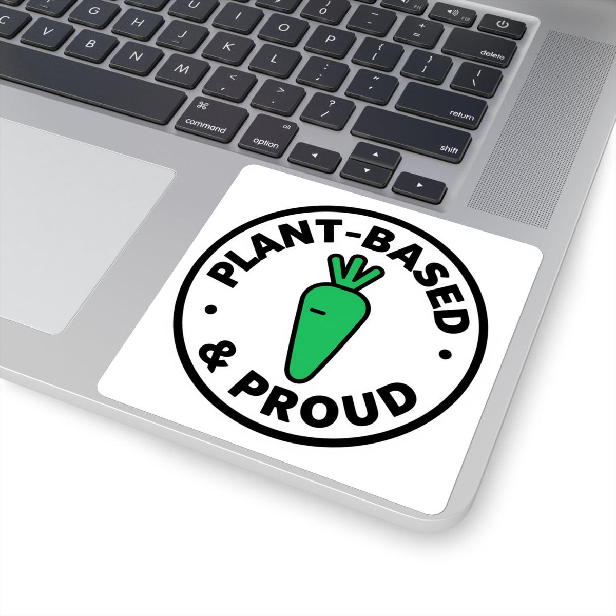 Plant-Based & Proud Vinyl Sticker – Vegan Pride Decal, 3in