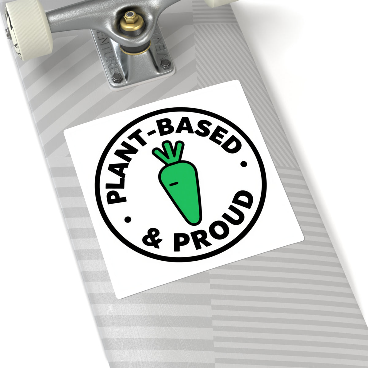 Plant-Based & Proud Vinyl Sticker – Vegan Pride Decal, 3in