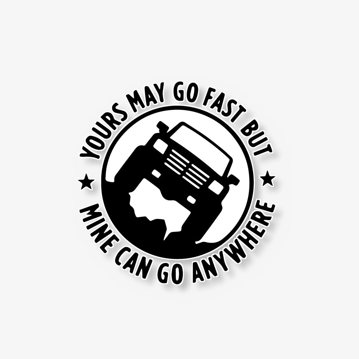 Fast Truck vs. Mine Car Decal -- Laminated