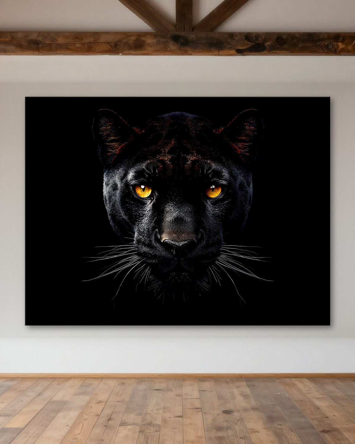 Black Panther Portrait Metal Print