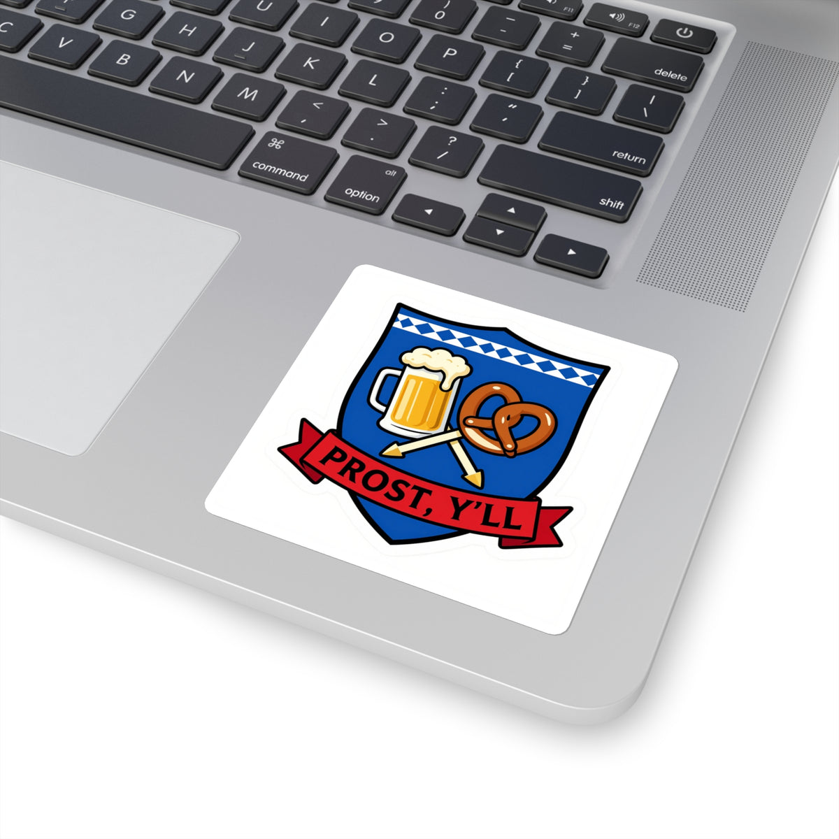 'Prost, Y'all' Oktoberfest Pretzel & Beer Stein Sticker, 3.5in