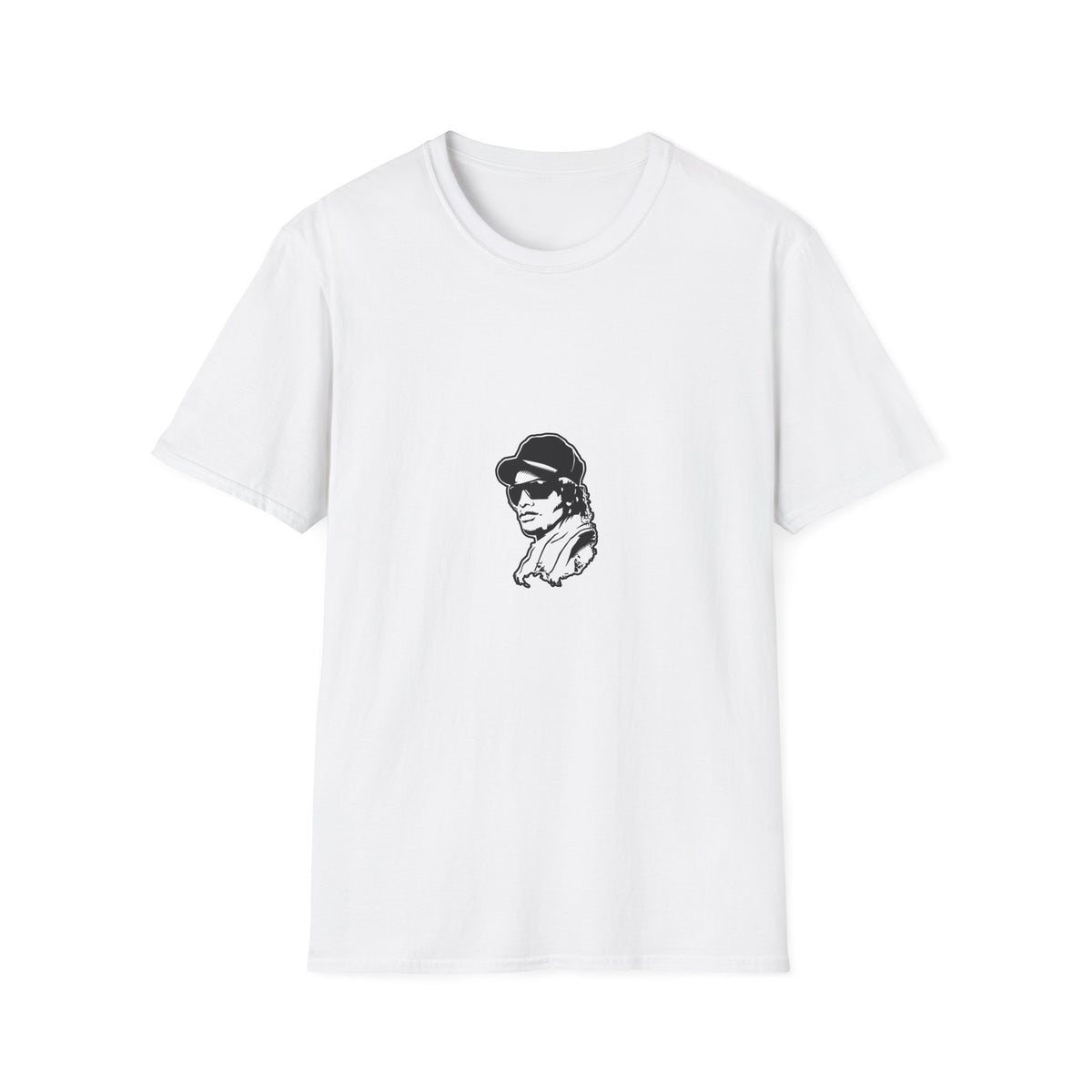 Hip Hop Artist Portrait Graphic Tee, Cap & Sunglasses Streetwear