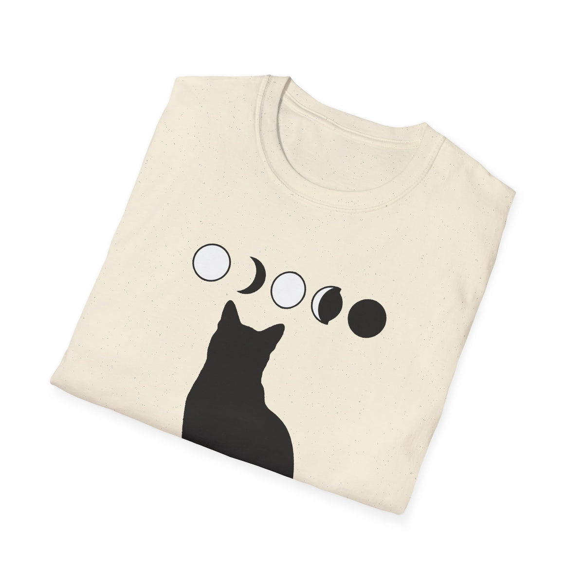 'Spellbound' Black Cat & Moon Phase Tee, Witchy Fall Graphic Shirt