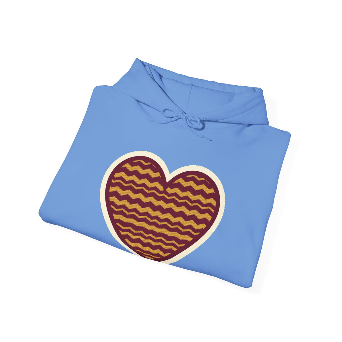 'Patchwork Heart' Varsity Patch Hoodie, Chenille-Look DTF Print