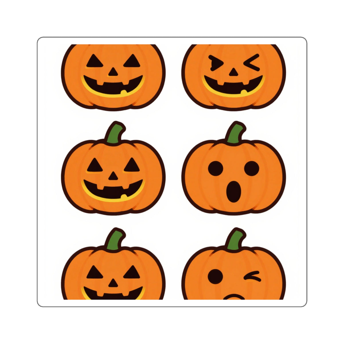 Glow-in-Dark Pumpkin Mini Sticker Sheet, Boo Basket Filler 3x4in