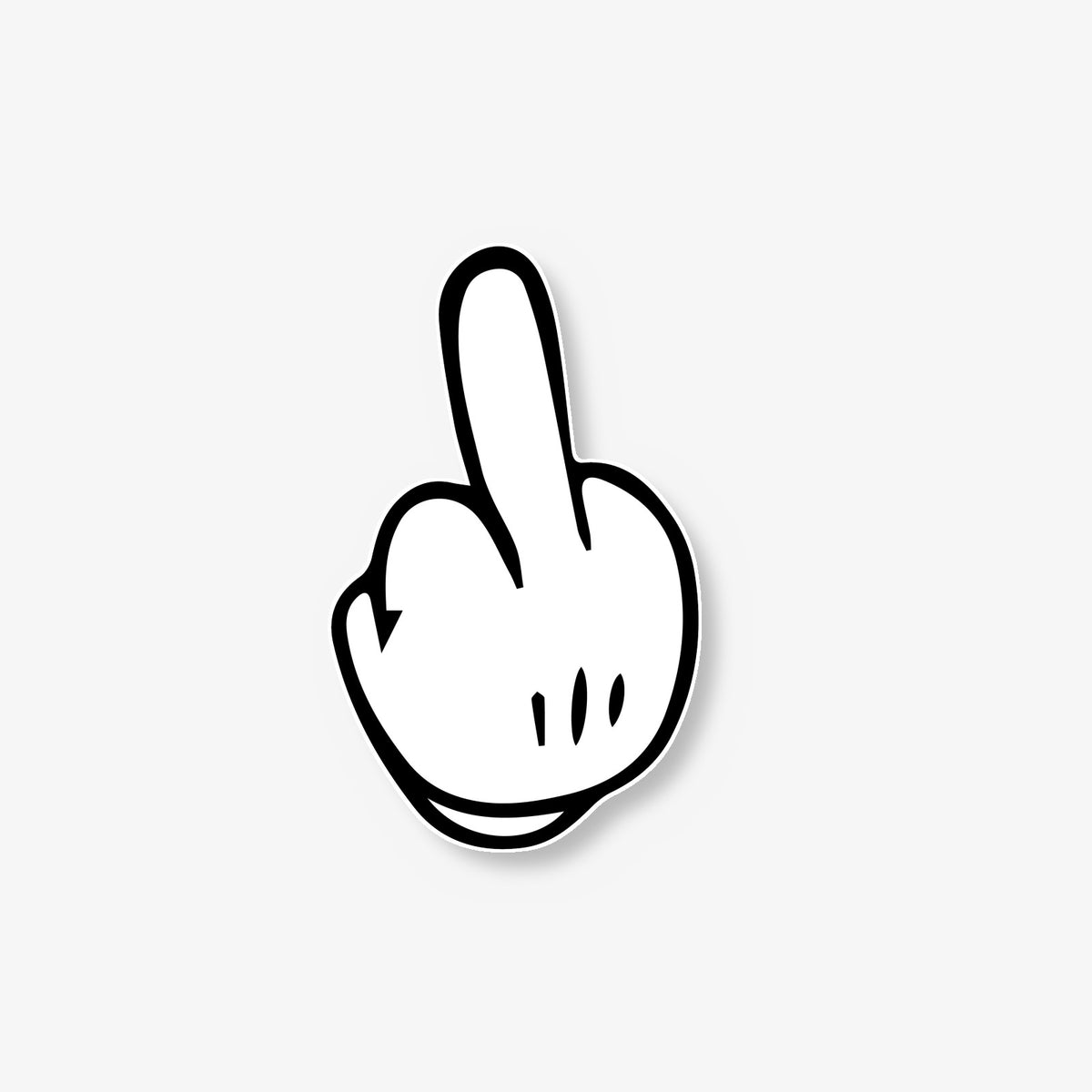 Middle Finger Gesture Car Decal -- Laminated
