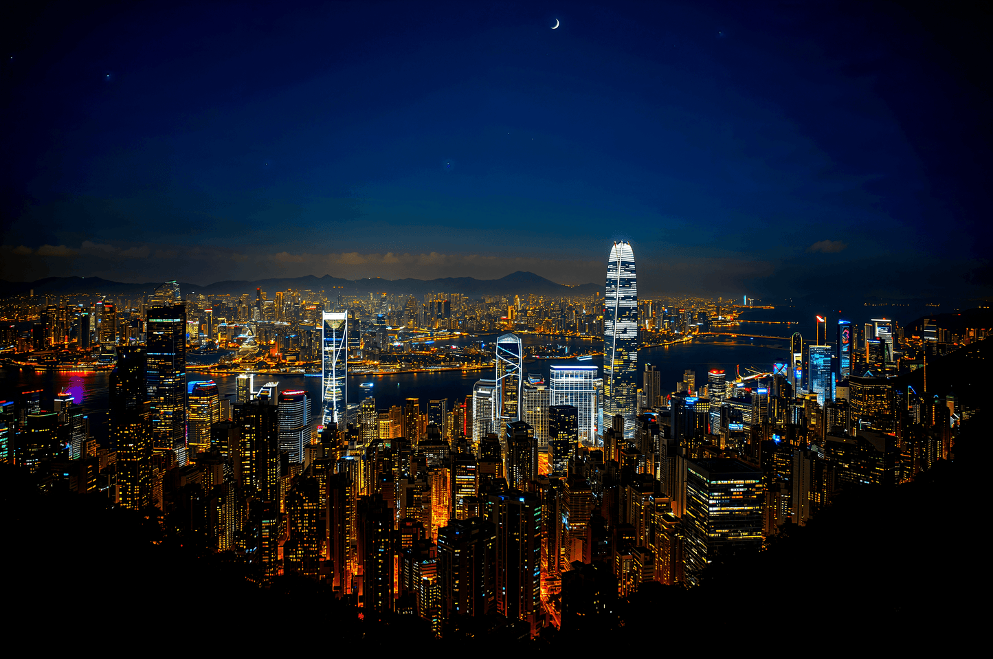 Hong Kong Skyline At Night V