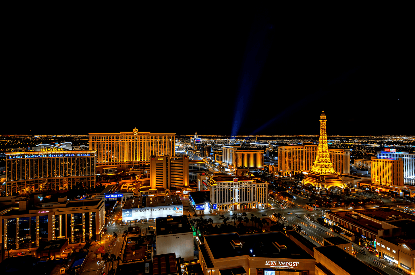 Las Vegas USA skyline at nig