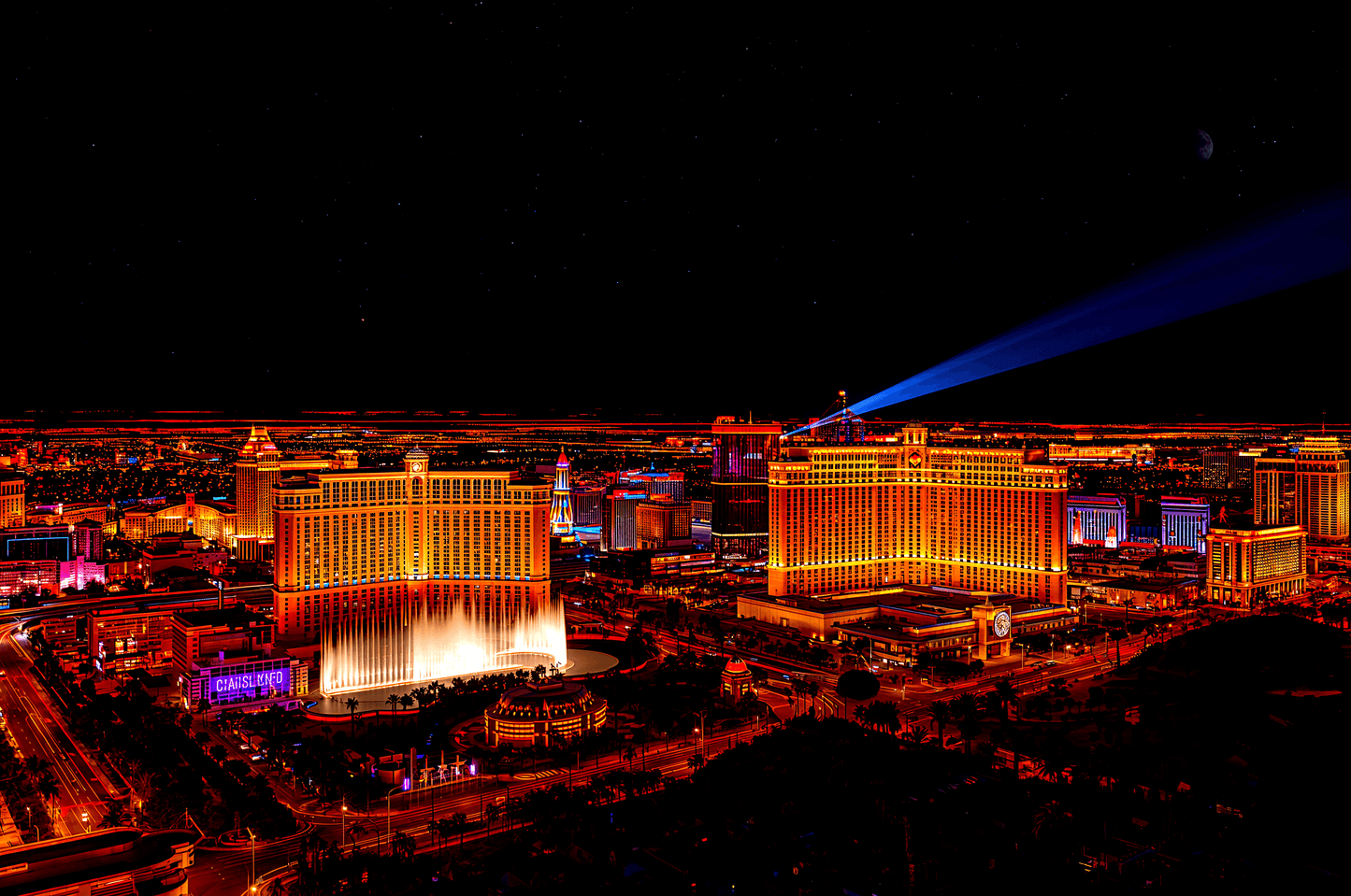 Las Vegas USA skyline at nig