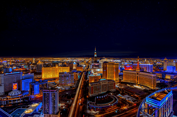 Las Vegas USA skyline at nig