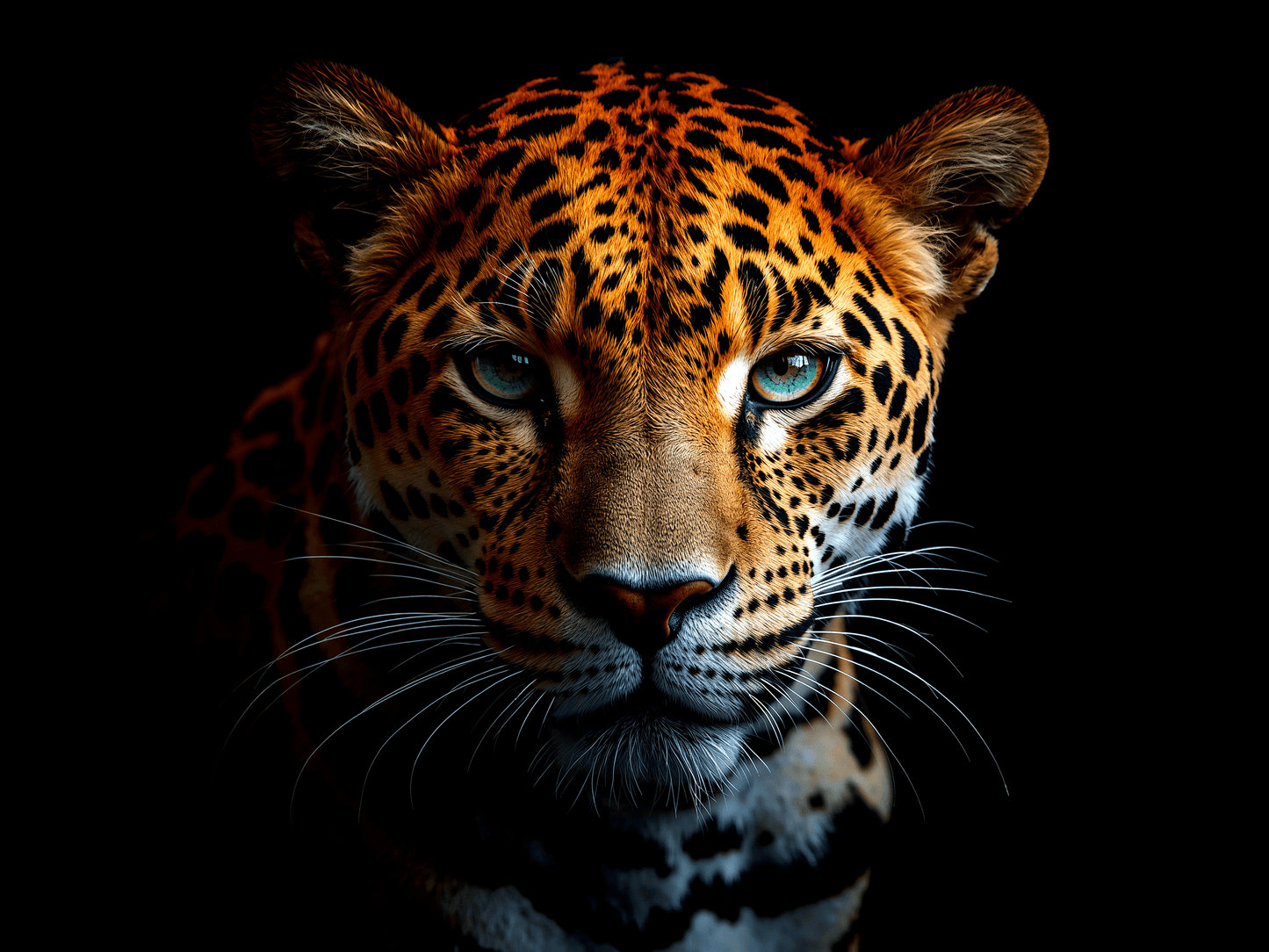 Leopard head portrait beauti