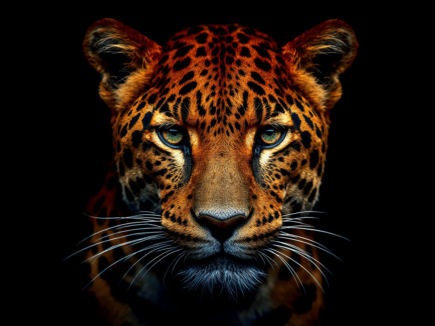 Leopard head portrait beauti