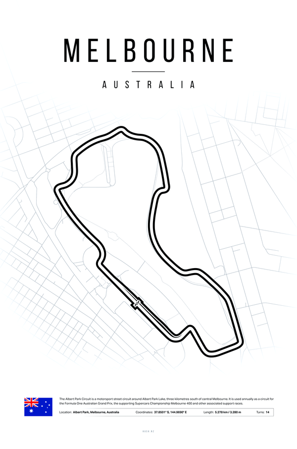 Melbourne 2x3 Portrait Hushartprints White