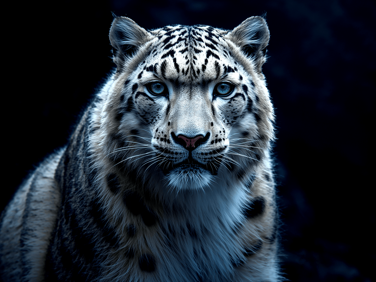 Snow leopard portrait thick