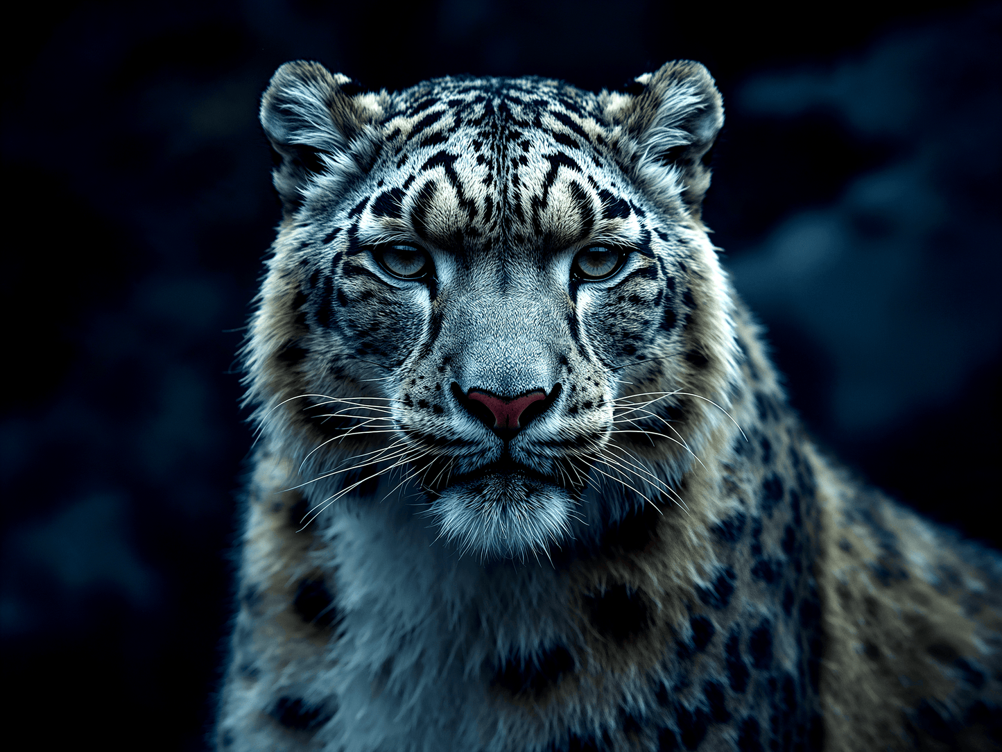 Snow leopard portrait thick