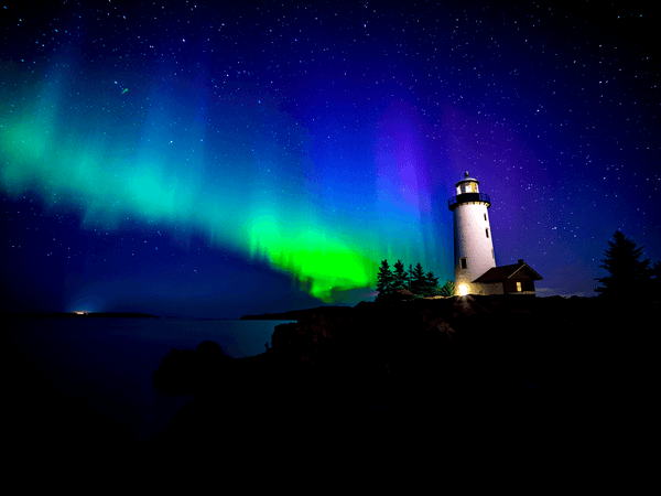 Split Rock Lighthouse At Nig