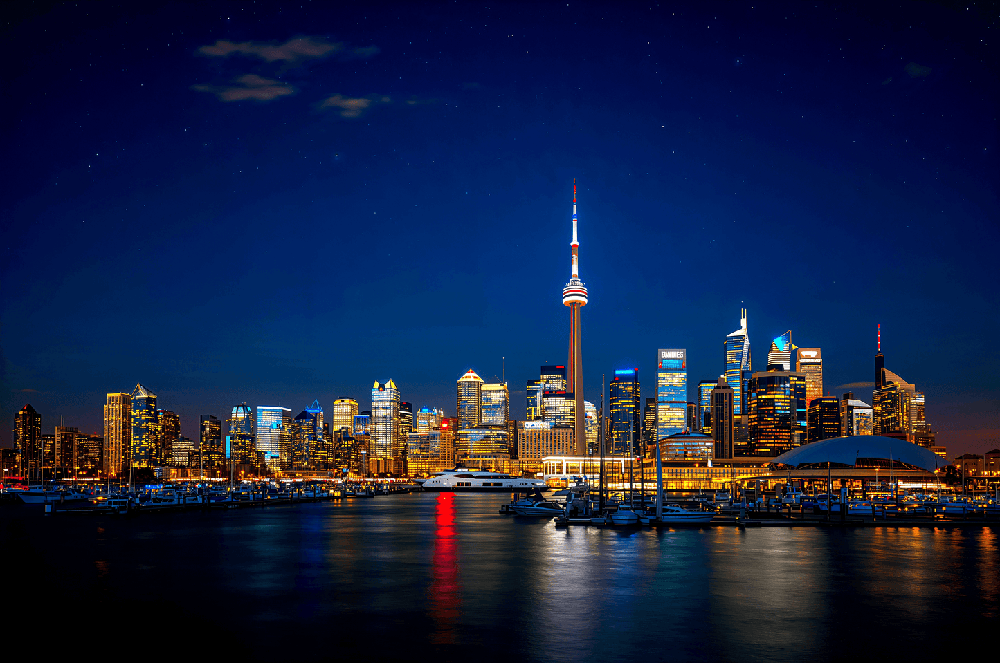 Toronto Canada Skyline At Ni